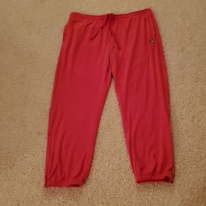 Fila red velour joggers